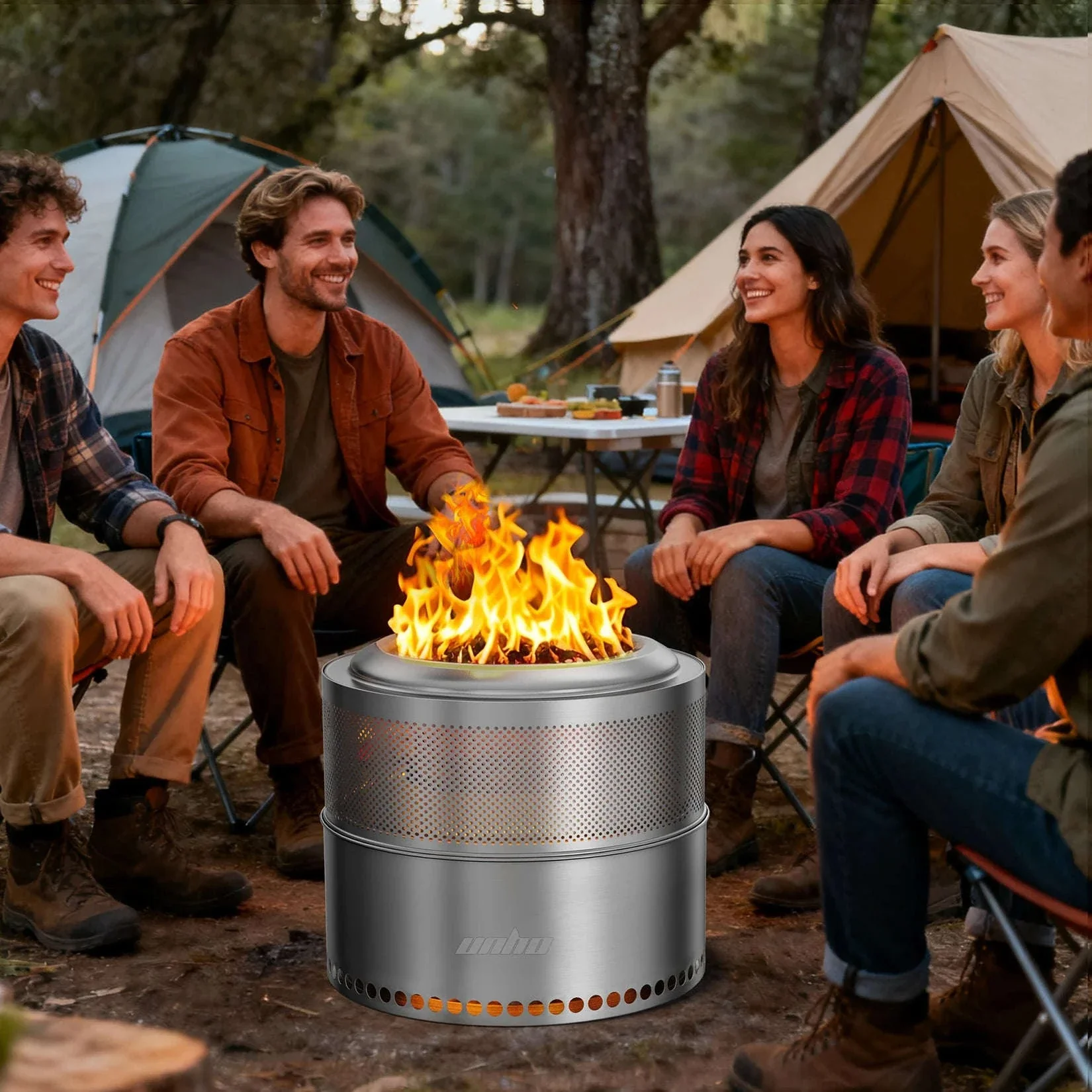 Stainless Steel Wood Burning Fire Pit with Carry Bag - Image 9