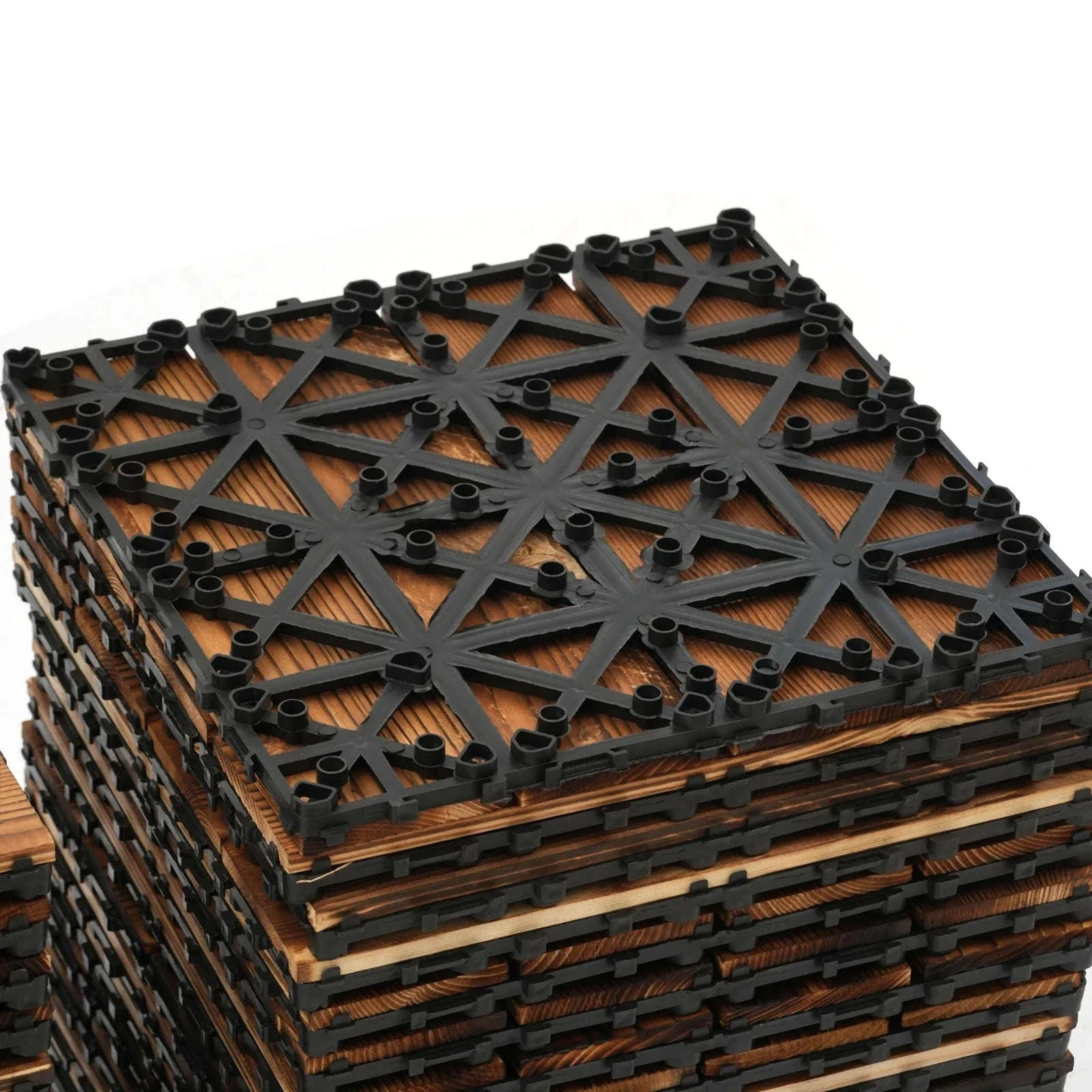36-Piece Wooden Interlocking Outdoor Flooring Tiles Set - Image 15