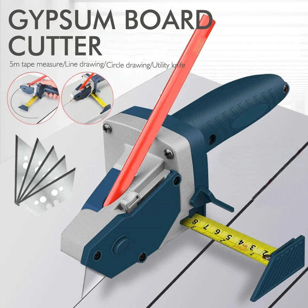 Woodworking Gypsum Board Cutting Tool with Built-In Tape Measure