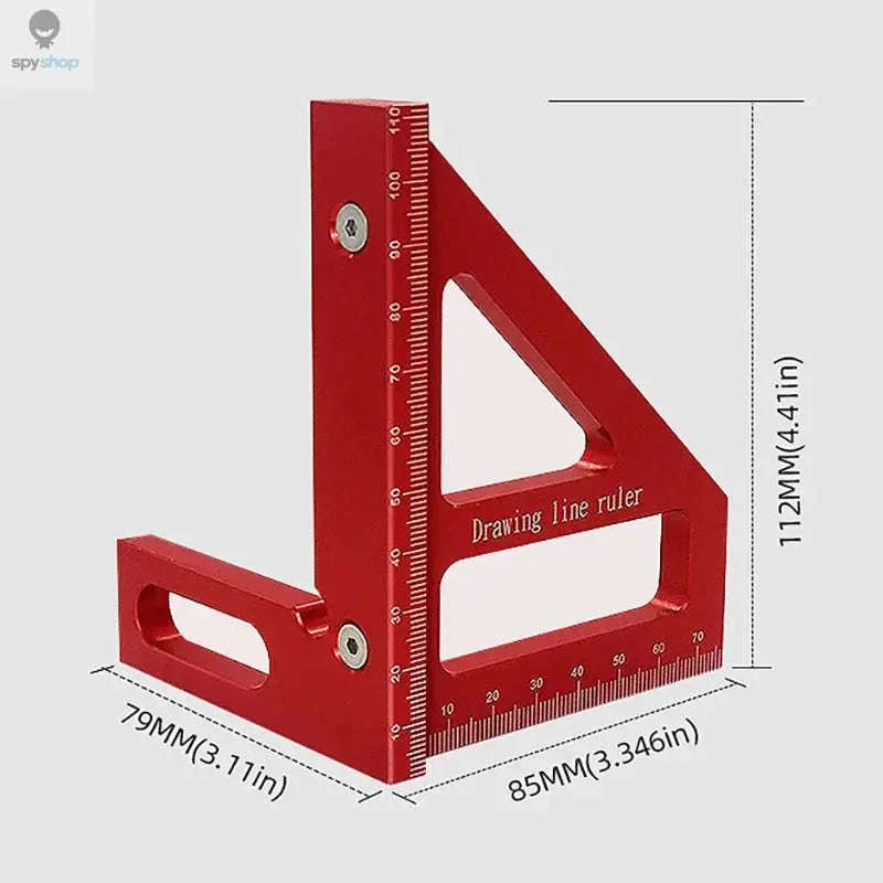 High-Precision Aluminum Alloy Miter Triangle Ruler - Image 5