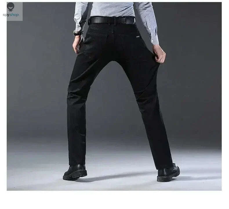 Men's Stretch Denim Jeans, Slim Straight Mid-Rise Fit - Image 14