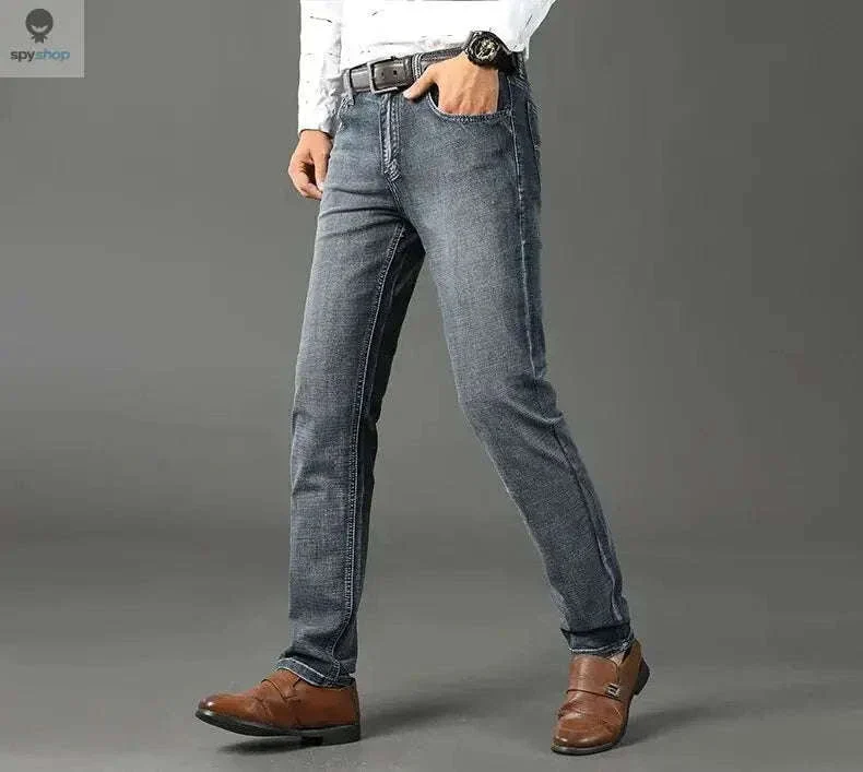 Men's Stretch Denim Jeans, Slim Straight Mid-Rise Fit - Image 16