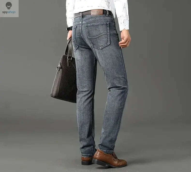 Men's Stretch Denim Jeans, Slim Straight Mid-Rise Fit - Image 17