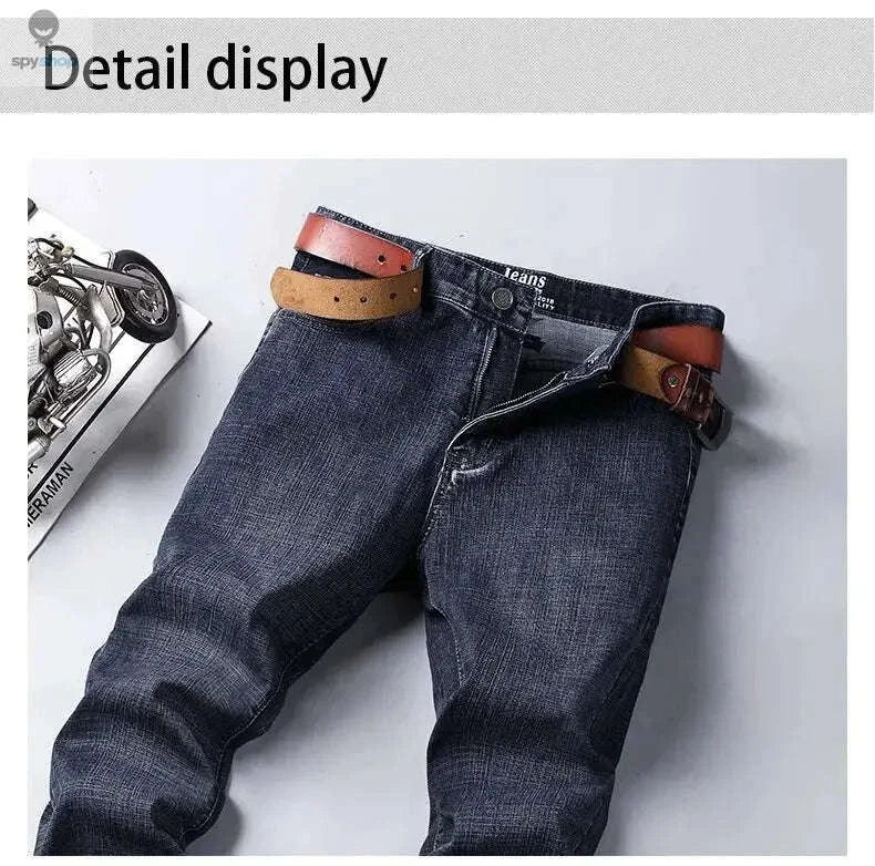 Men's Stretch Denim Jeans, Slim Straight Mid-Rise Fit - Image 18
