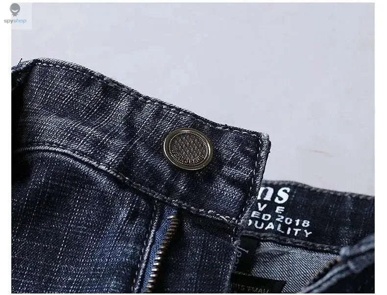 Men's Stretch Denim Jeans, Slim Straight Mid-Rise Fit - Image 19