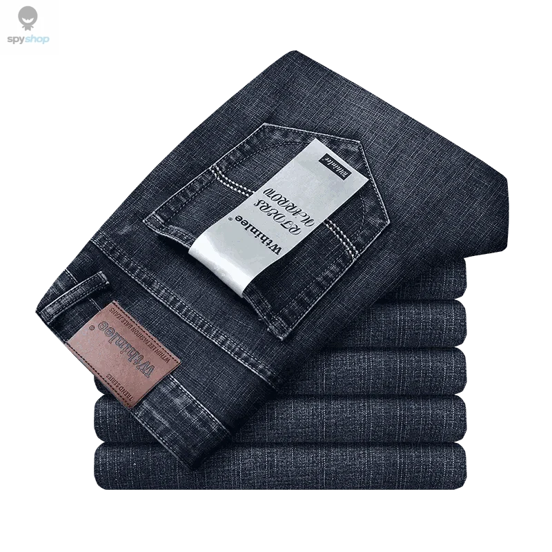 Men's Stretch Denim Jeans, Slim Straight Mid-Rise Fit - Image 25