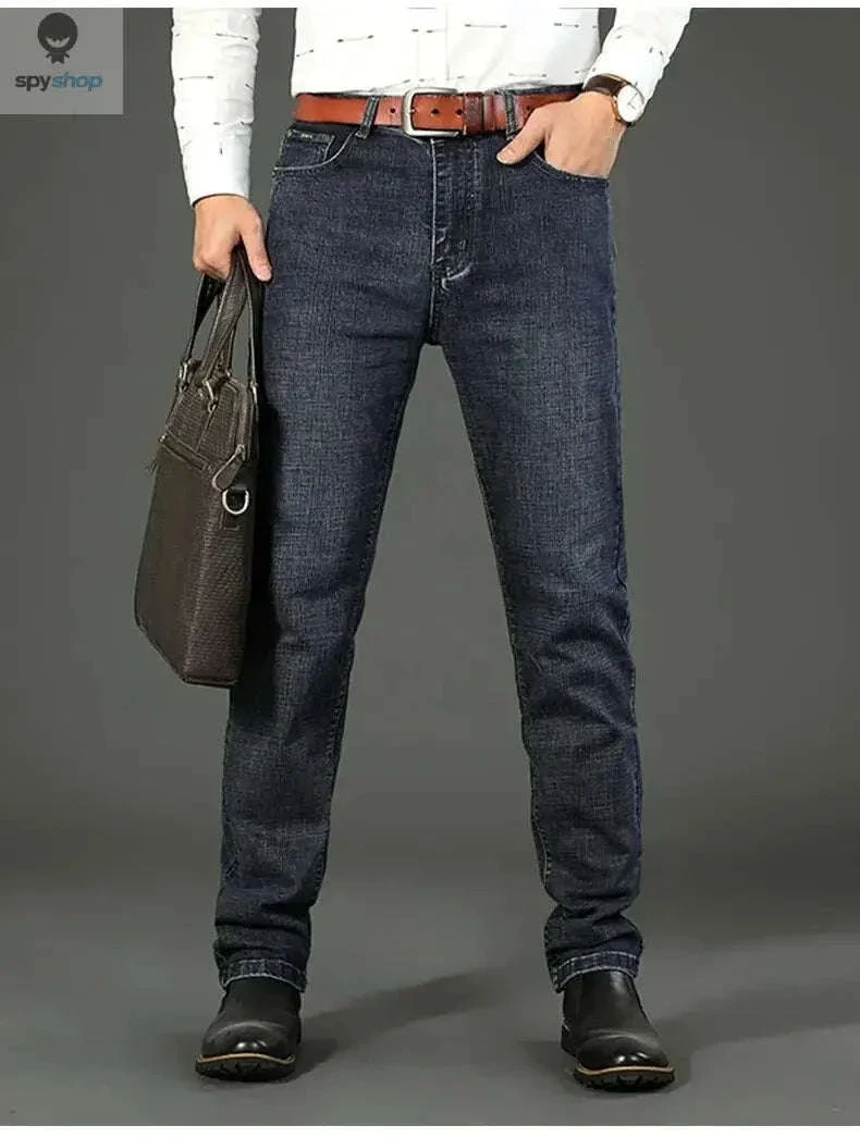Men's Stretch Denim Jeans, Slim Straight Mid-Rise Fit - Image 7