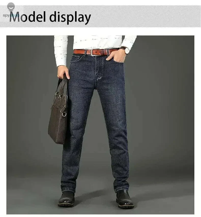 Men's Stretch Denim Jeans, Slim Straight Mid-Rise Fit - Image 9