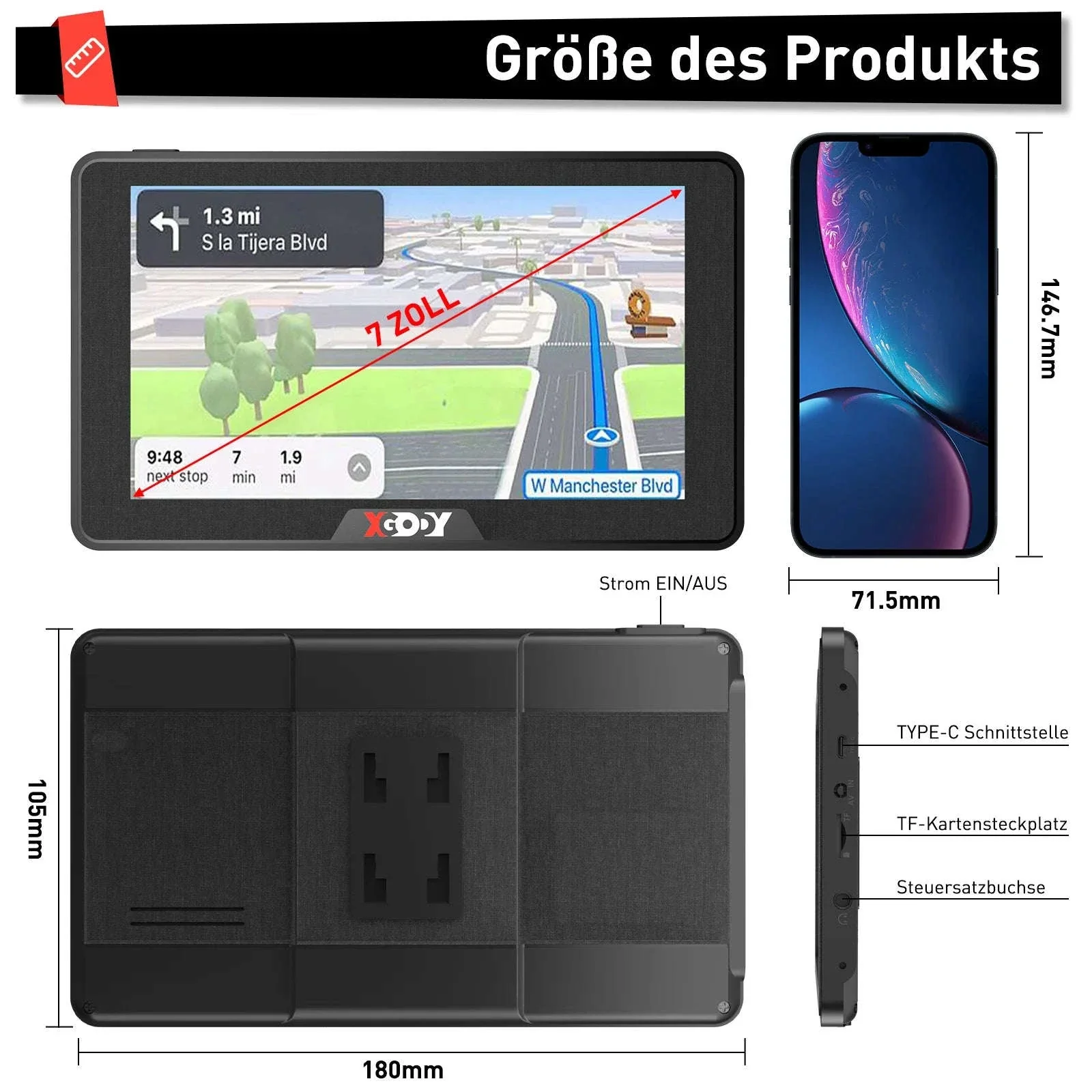 7-Inch GPS Navigation for Cars, Trucks and Buses with Europe Maps - Image 2