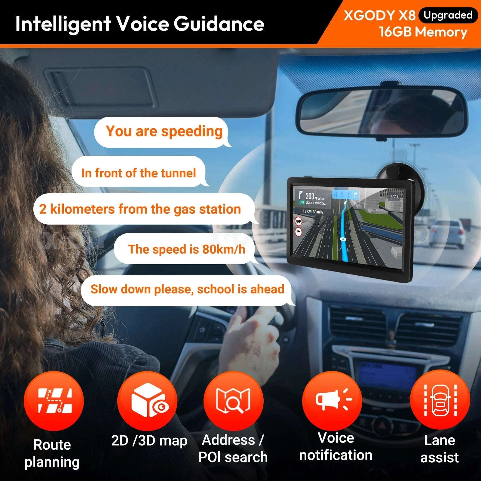 9 Inch Truck GPS Navigation with UK & Europe Maps - Image 4