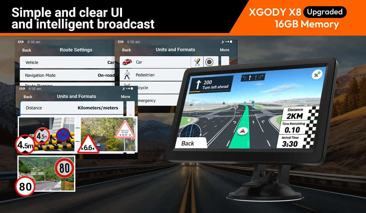 9 Inch Truck GPS Navigation with UK & Europe Maps - Image 9
