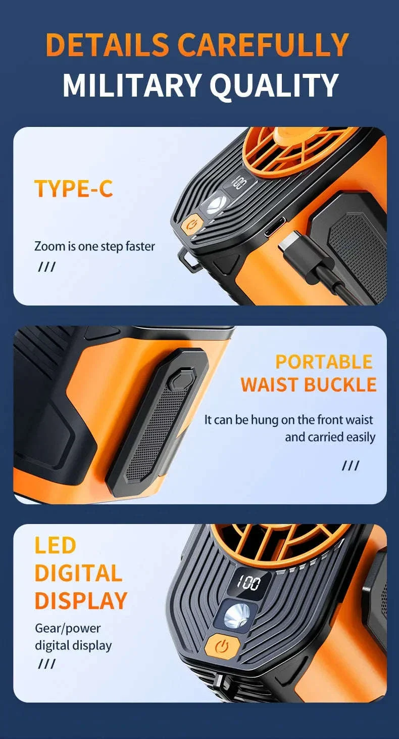 Xiaomi 2025 Portable Waist-Hanging Fan for Hands-Free Cooling - Image 26