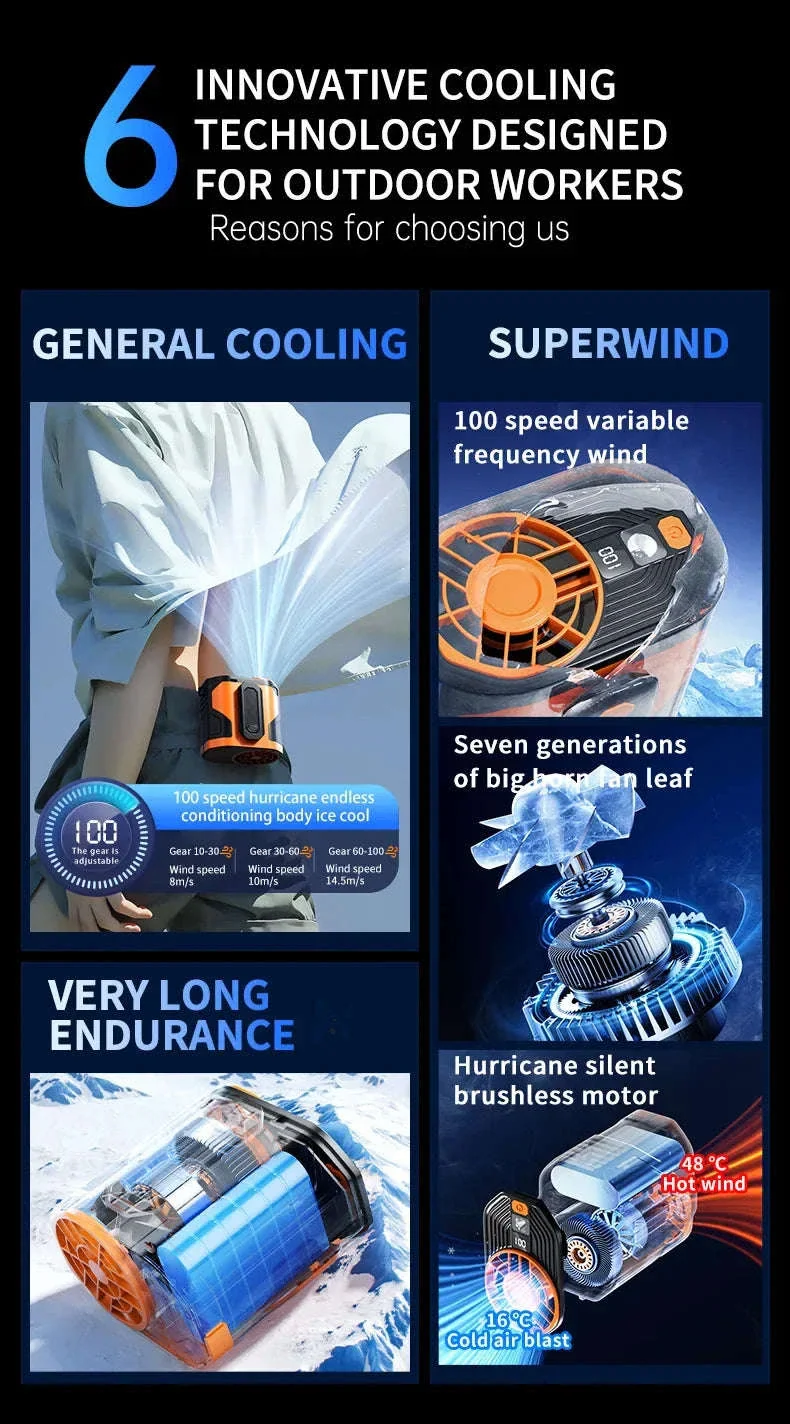 Xiaomi 2025 Portable Waist-Hanging Fan for Hands-Free Cooling - Image 8