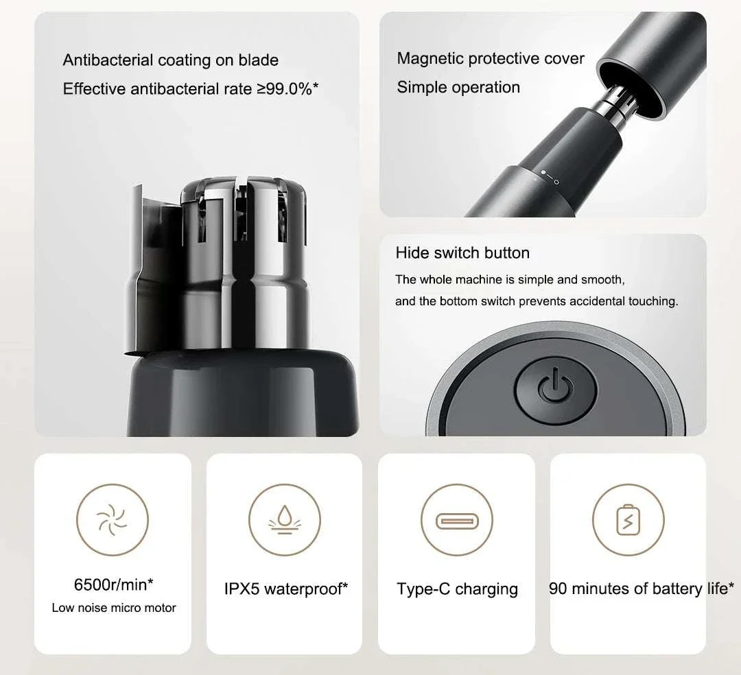 Electric Nose Hair Trimmer Rechargeable Painless Grooming Tool - Image 8