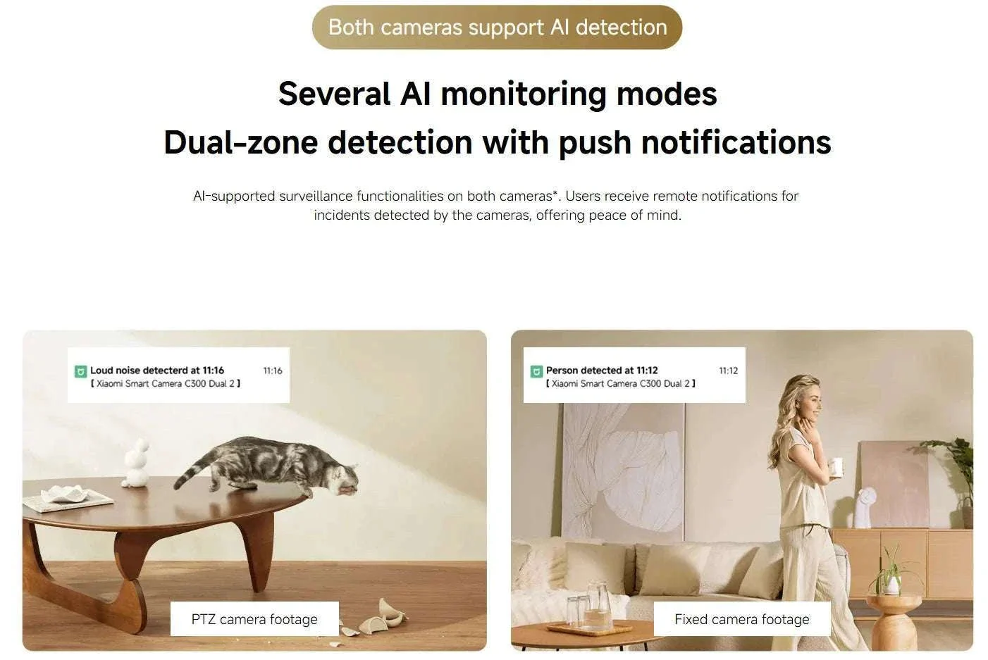Xiaomi C300 Dual Lens Smart Camera 360° AI WiFi 6 Home Security - Image 24