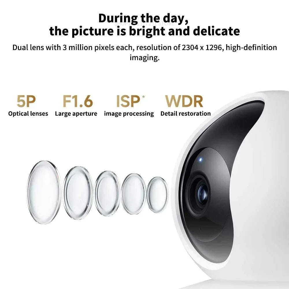 Xiaomi C300 Dual Lens Smart Camera 360° AI WiFi 6 Home Security - Image 3