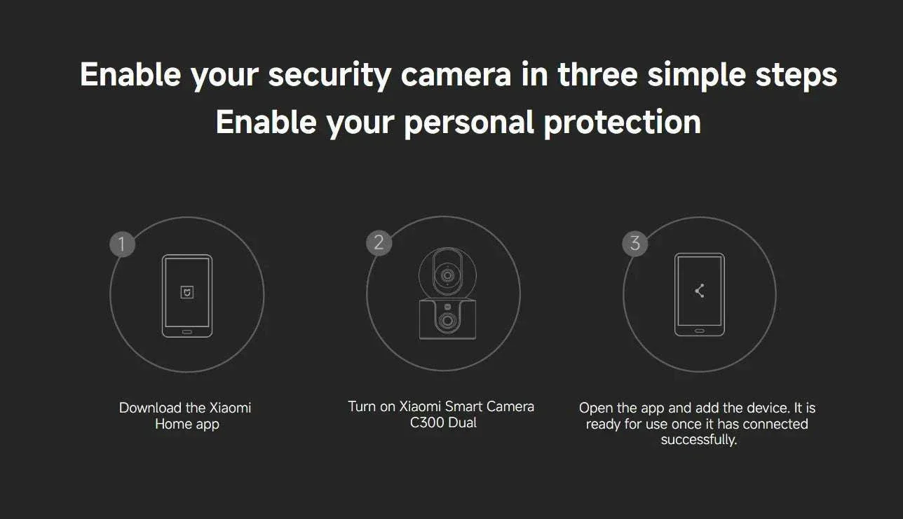 Xiaomi C300 Dual Lens Smart Camera 360° AI WiFi 6 Home Security - Image 49