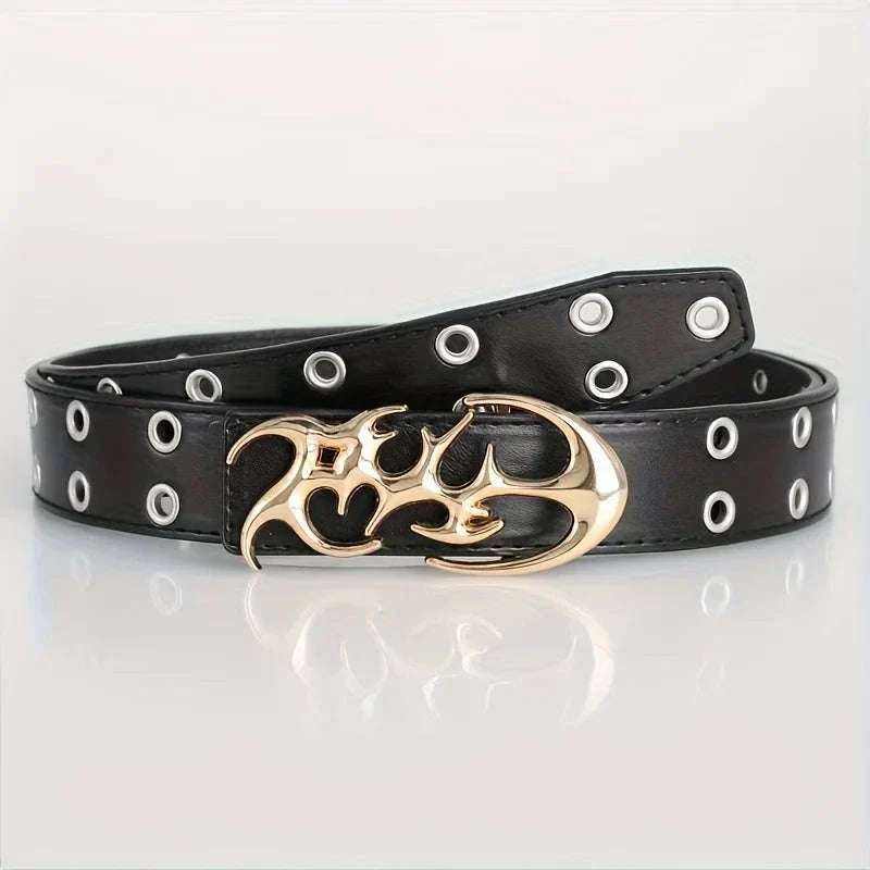 Y2K Hollow Punk Belt in PU Leather, Unisex Statement Accessory - Image 10