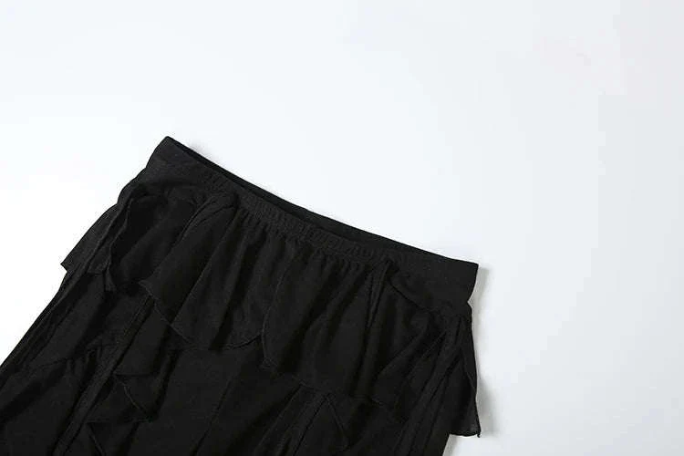 Y2K Patchwork Sheer Flare Pants Women Low Rise Stretch Trousers - Image 16