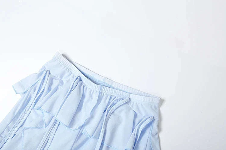 Y2K Patchwork Sheer Flare Pants Women Low Rise Stretch Trousers - Image 23