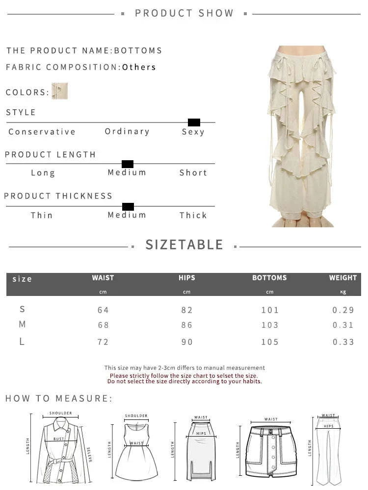 Y2K Patchwork Sheer Flare Pants Women Low Rise Stretch Trousers - Image 6
