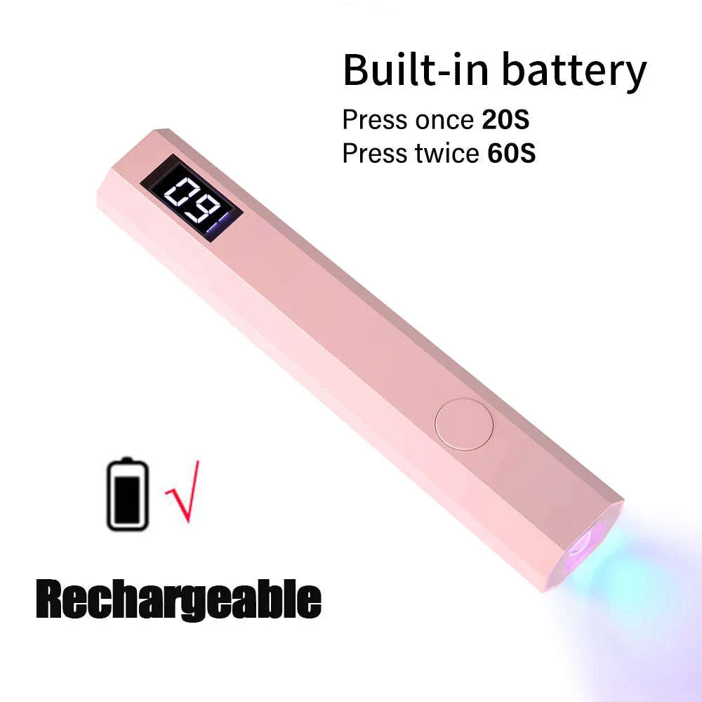 Portable Nail Dryer UV LED Gel Lamp with Rechargeable Power - Image 8