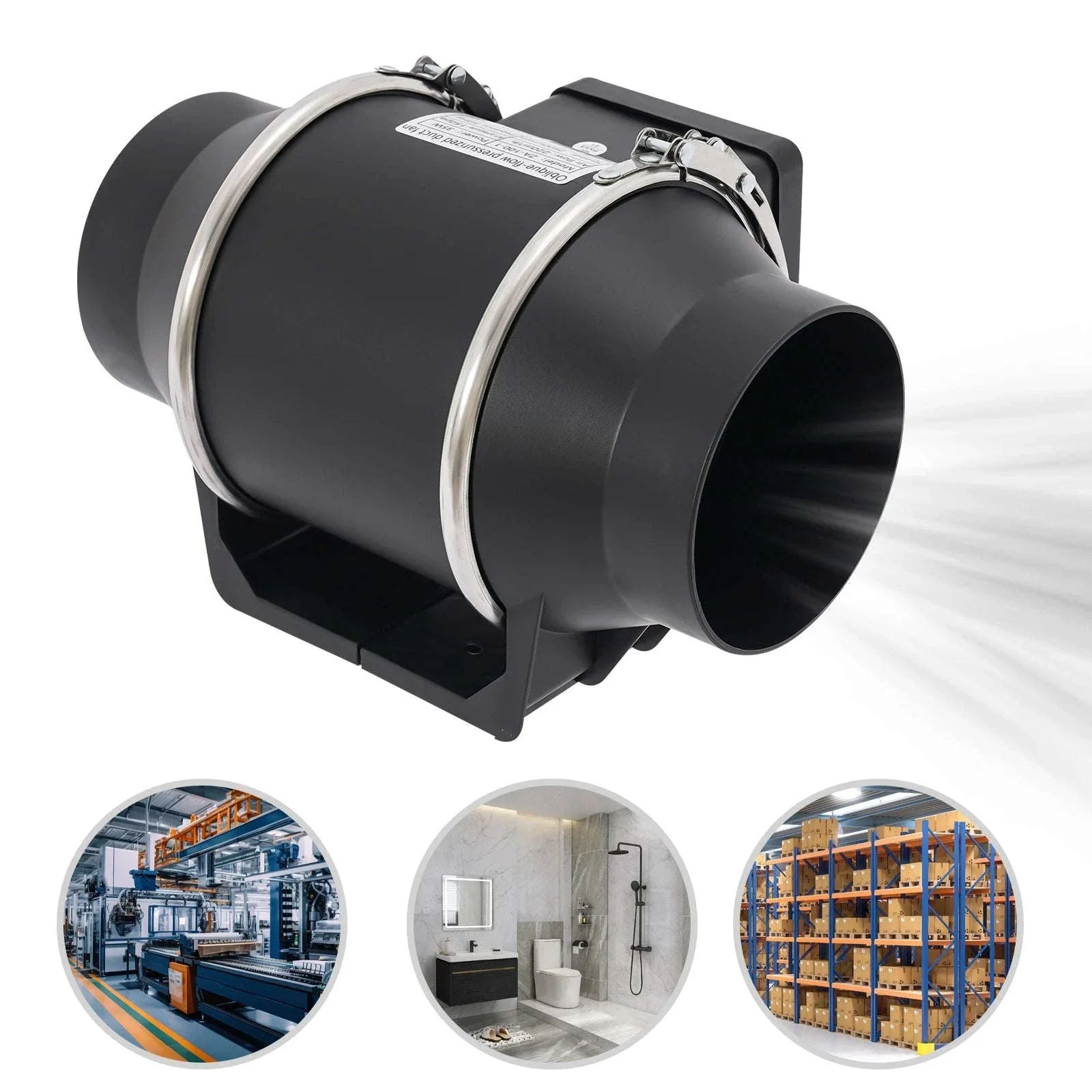 Quiet 220V Exhaust Duct Fan for Fresh, Low-Noise Ventilation