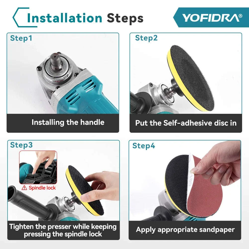 Brushless 125mm Cordless Angle Grinder 2000W - Image 10