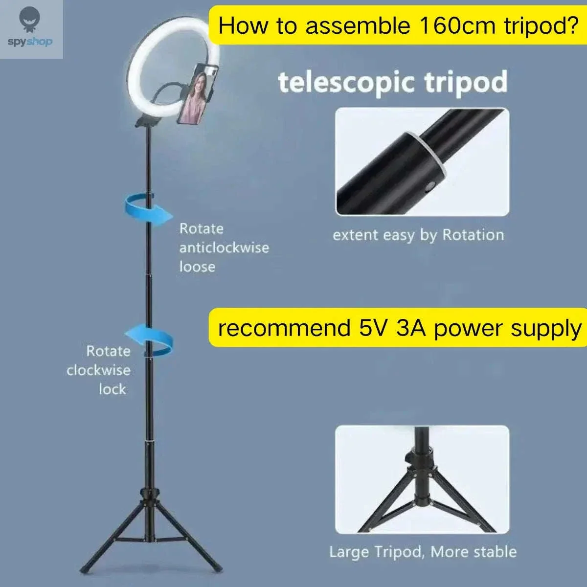 Selfie LED Ring Light Studio Kit for Photos and Video - Image 3