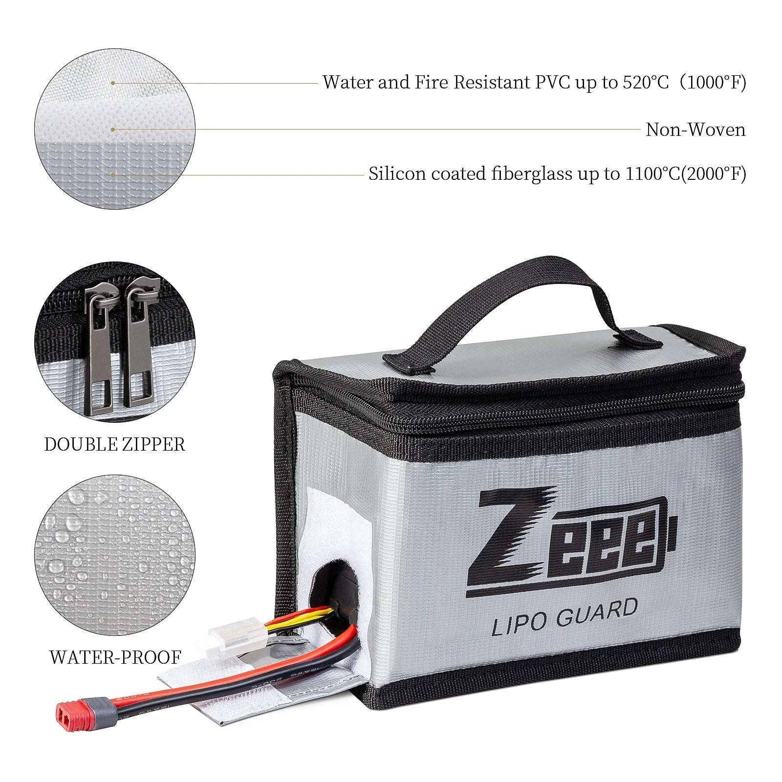 Fireproof LiPo Battery Safety Bag Set for Charging and Storage - Image 5