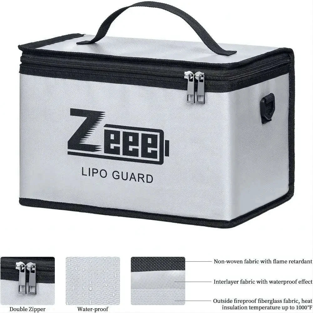 Adjustable 10-Cell LiPo Safety Bag Fireproof Battery Storage - Image 4