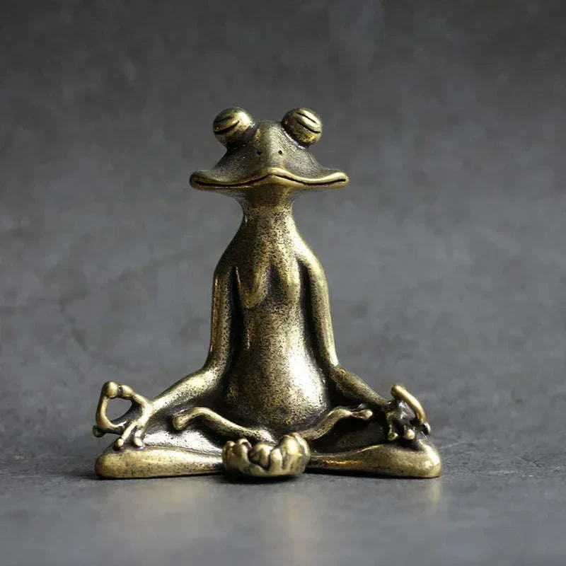 Retro Copperware Zen Frog Incense Holder