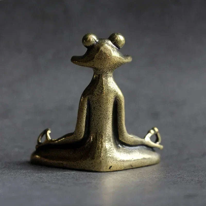 Retro Copperware Zen Frog Incense Holder - Image 2