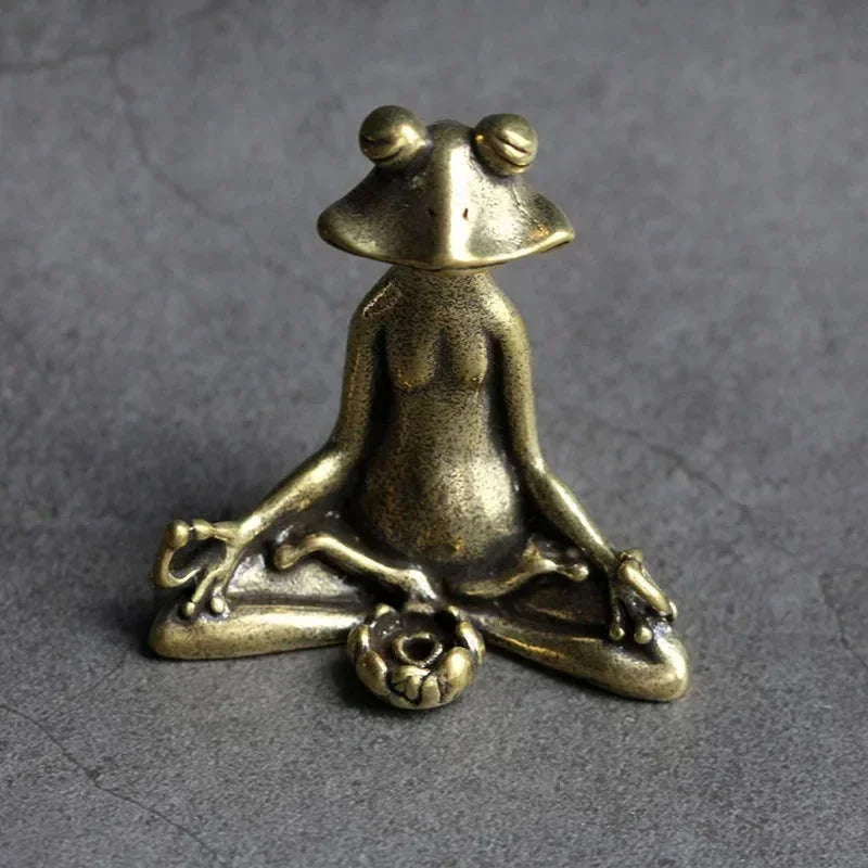 Retro Copperware Zen Frog Incense Holder - Image 3