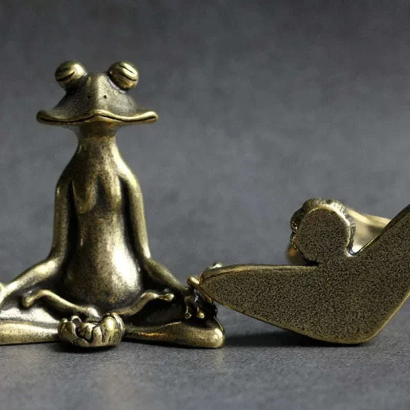 Retro Copperware Zen Frog Incense Holder - Image 4