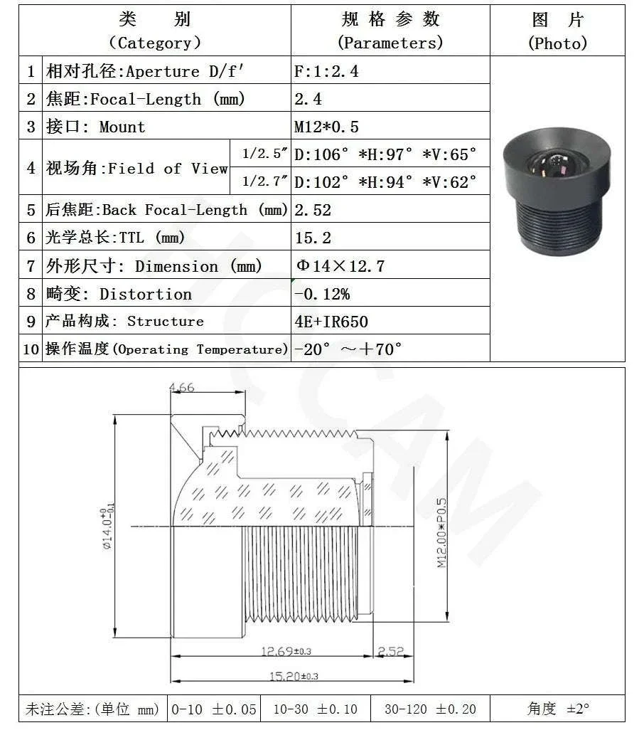 Zero Distortion 1080P USB Surveillance Camera Module 2.4mm - Image 6