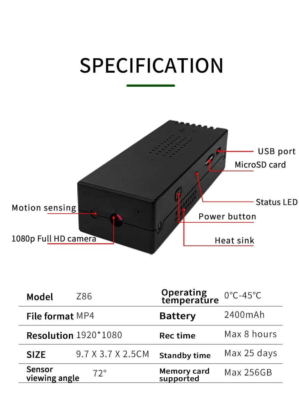 1080P HD Mini DVR Car Video Recorder - Image 4