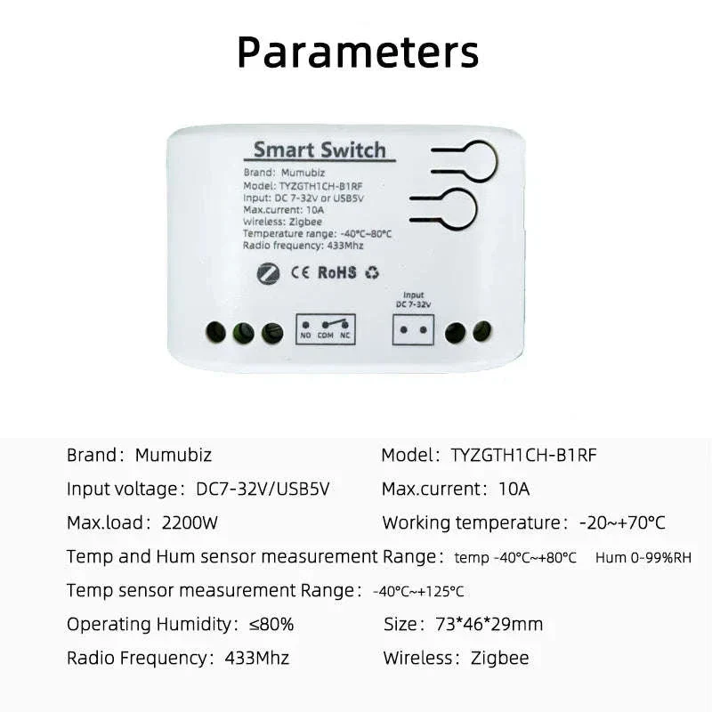 Zigbee Smart Switch with Temperature & Humidity Sensor Control - Image 18
