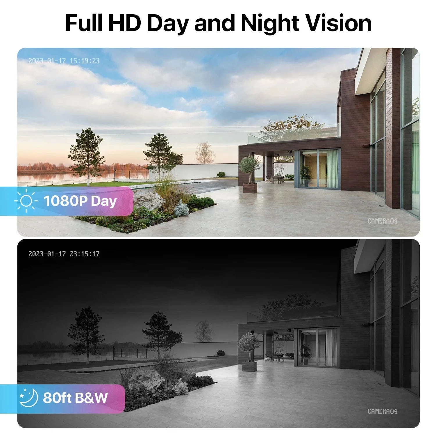 ZOSI 4-Pack 1080P HD-TVI Weatherproof Security Cameras - Image 2