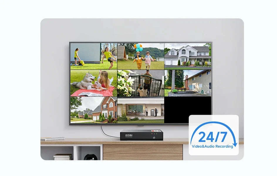 ZOSI 16CH 4K PoE CCTV System with 4TB HDD and 8MP Cameras - Image 23