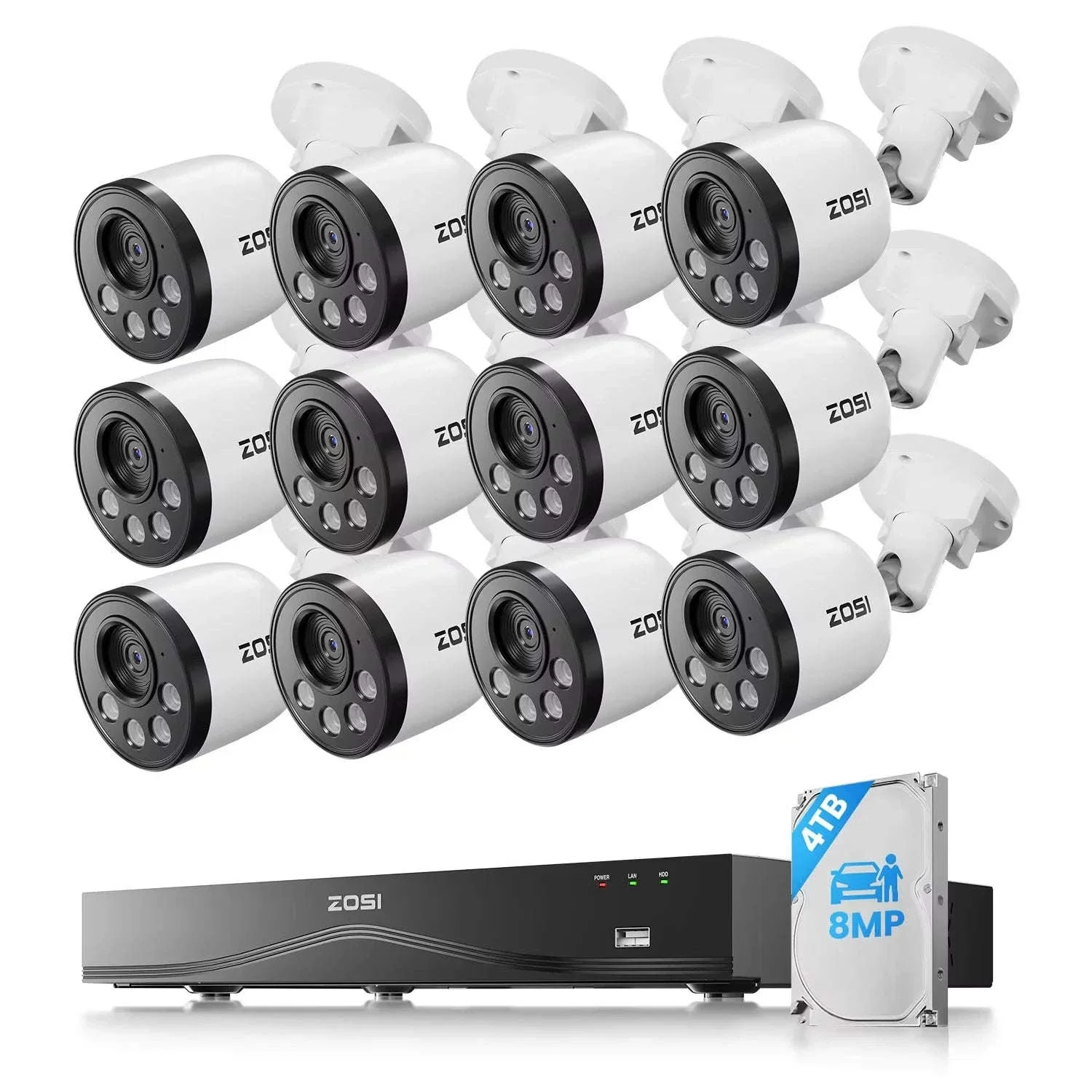 ZOSI 16CH 4K PoE CCTV System with 4TB HDD and 8MP Cameras - Image 29