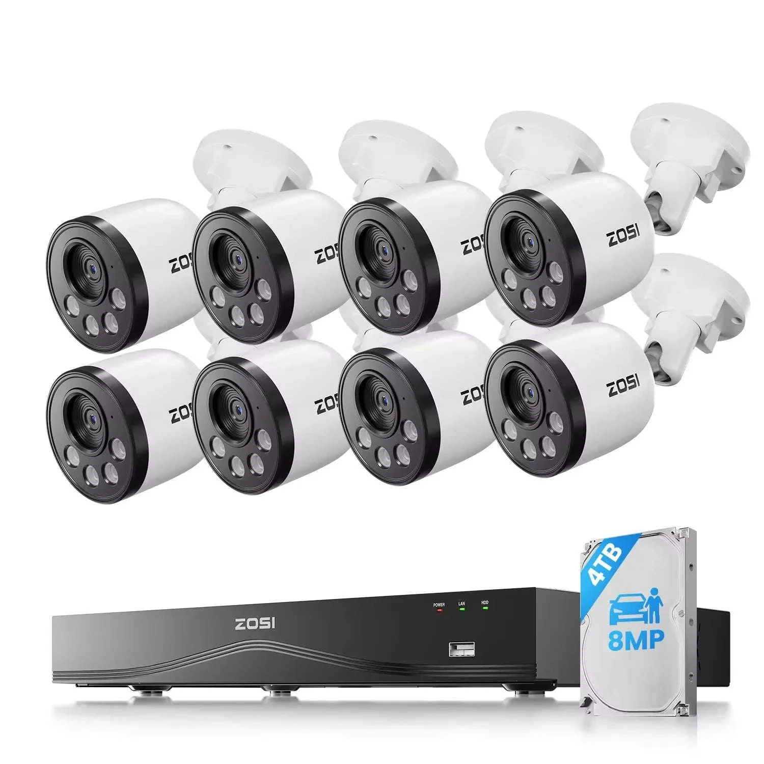 ZOSI 16CH 4K PoE CCTV System with 4TB HDD and 8MP Cameras - Image 30