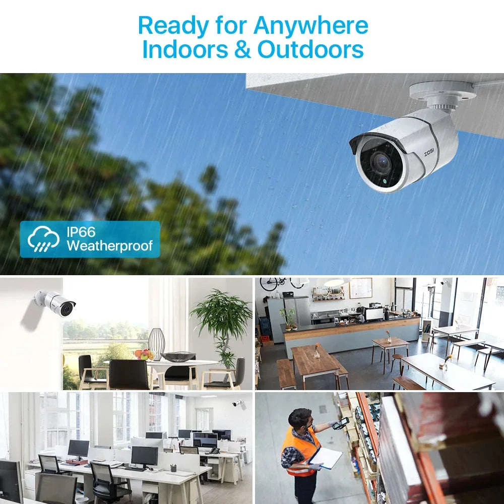 ZOSI 4 Pack 1080P HD-TVI Security Cameras with Audio Recording - Image 6