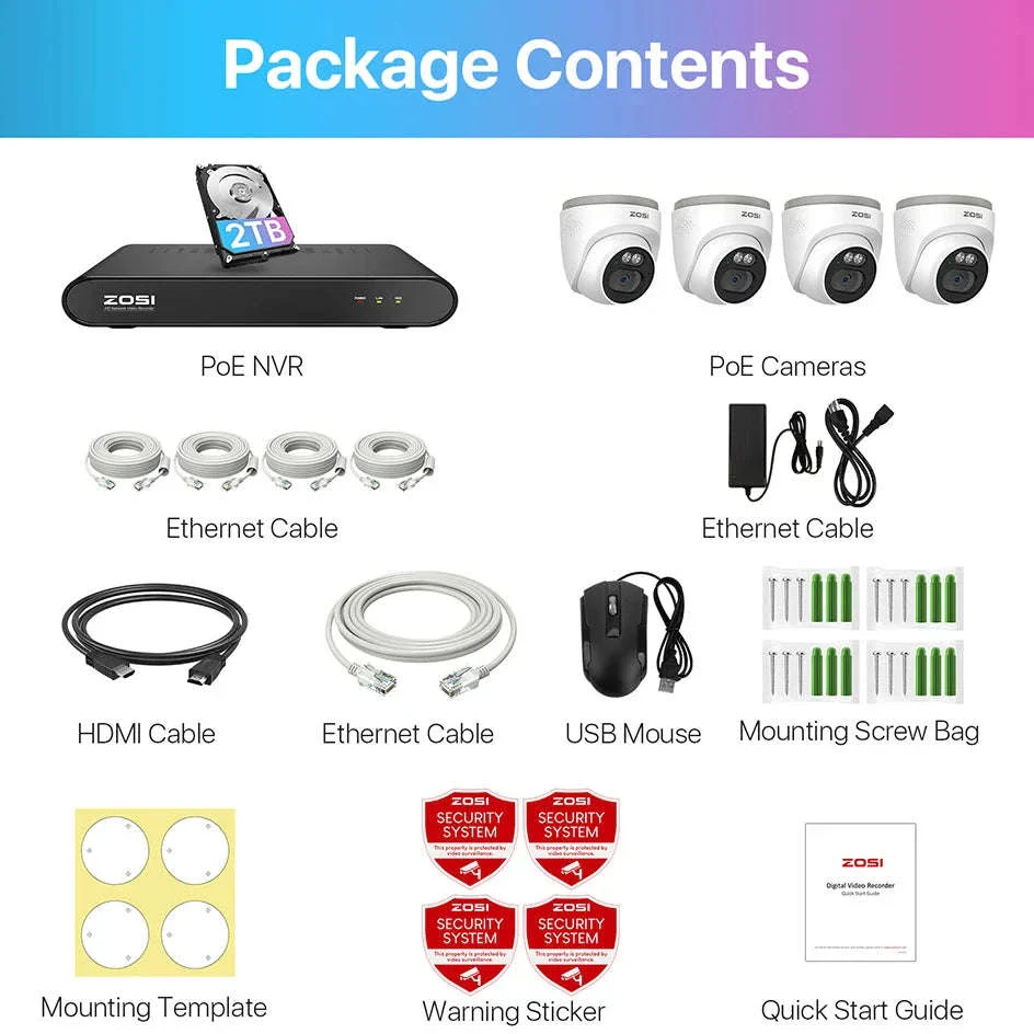 ZOSI 4MP PoE Outdoor Security Camera System with 8CH NVR - Image 23