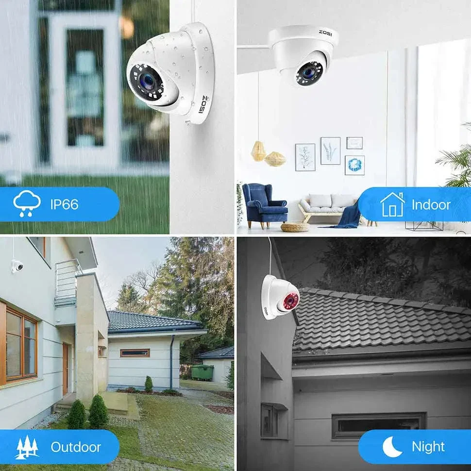 ZOSI 4-Pack 1080P Wired Security Cameras for Home CCTV - Image 13