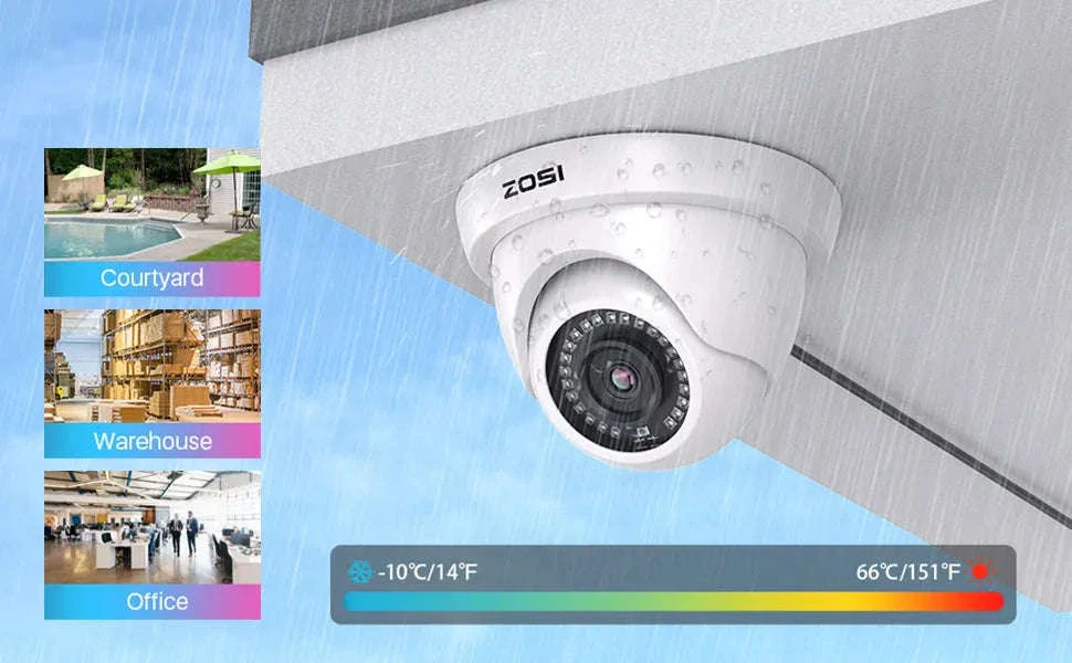 ZOSI 4-Pack 1080P Wired Security Cameras for Home CCTV - Image 14