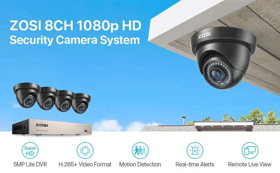 1080P Wired Security Camera System with 4 Cameras & 8CH DVR - Image 9