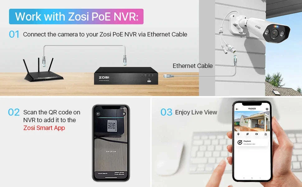 ZOSI 8MP PoE Outdoor Security Camera with Two-Way Audio - Image 11